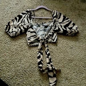 Zebra print bathing suits cover up